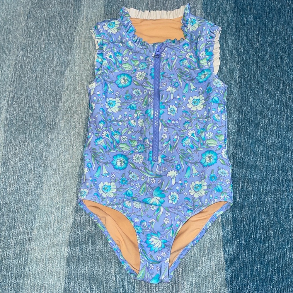 Crew Cuts zippered flowered one piece